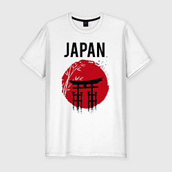 Футболка slim-fit Japan red sun, цвет: белый