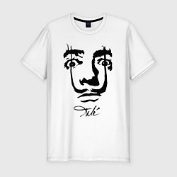 Мужская slim-футболка Dali face