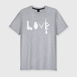 Мужская slim-футболка Love из оружия