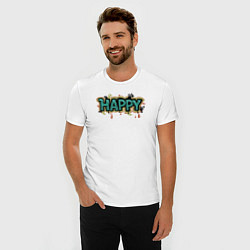 Футболка slim-fit Happy mood, цвет: белый — фото 2