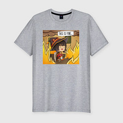 Футболка slim-fit This is fine Megumin, цвет: меланж