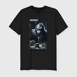 Мужская slim-футболка Payday 3 gorilla with money