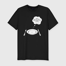 Футболка slim-fit Космическая пища, цвет: черный