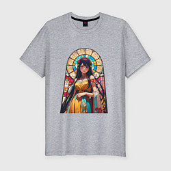 Мужская slim-футболка Ай хоширо - витраж