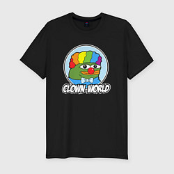 Мужская slim-футболка Clown world