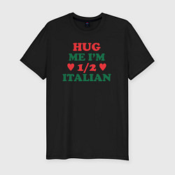 Мужская slim-футболка Наполовину итальянец