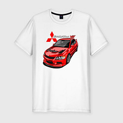 Мужская slim-футболка Lancer Evolution 8