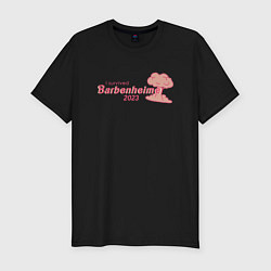 Футболка slim-fit Barbenheimer or Oppenbarbie meme, цвет: черный