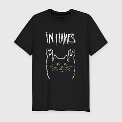 Мужская slim-футболка In Flames rock cat