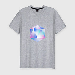 Футболка slim-fit Glass hexagon, цвет: меланж