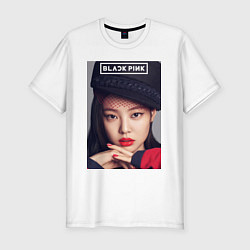 Футболка slim-fit Jennie Blackpink music, цвет: белый