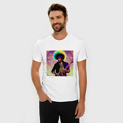 Футболка slim-fit Jimi Hendrix Rock Idol Art, цвет: белый — фото 2