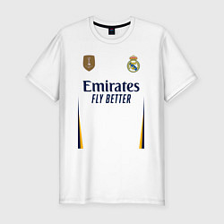 Футболка slim-fit Винисиус Жуниор ФК Реал Мадрид форма 2324 домашняя, цвет: белый