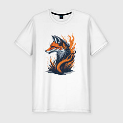 Футболка slim-fit Burning fox, цвет: белый