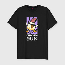 Футболка slim-fit Chicken Gun - Game, цвет: черный