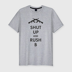 Футболка slim-fit Shut up and rush b, цвет: меланж