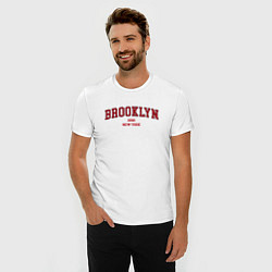 Футболка slim-fit Brooklyn New York, цвет: белый — фото 2
