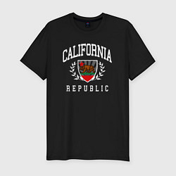 Футболка slim-fit Cali republic, цвет: черный