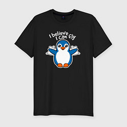 Футболка slim-fit Fly penguin, цвет: черный