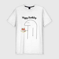 Футболка slim-fit Happy Birthday Party, цвет: белый