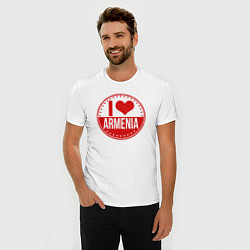 Футболка slim-fit Love Armenia, цвет: белый — фото 2