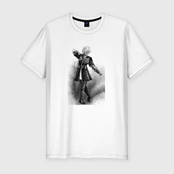 Футболка slim-fit Горский танец, цвет: белый