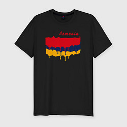 Футболка slim-fit Flag Armenia, цвет: черный