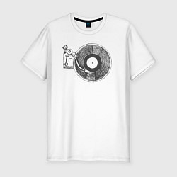 Футболка slim-fit Vinyl style, цвет: белый