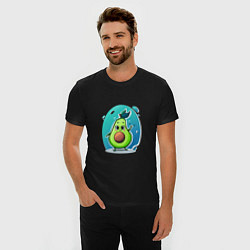 Футболка slim-fit Cute avocado, цвет: черный — фото 2