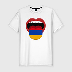 Мужская slim-футболка Armenian lips