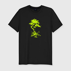 Футболка slim-fit Сосна, цвет: черный