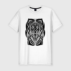 Футболка slim-fit Tribal Abstract Mask, цвет: белый