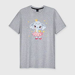 Футболка slim-fit Elephant princess, цвет: меланж