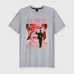 Мужская slim-футболка David Bowie 90 Aladdin Sane