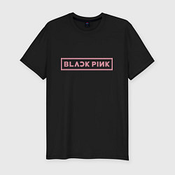 Футболка slim-fit Black pink - logotype - South Korea, цвет: черный
