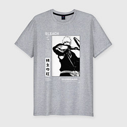 Футболка slim-fit Ичиго Шинигами - Блич, цвет: меланж