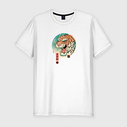 Футболка slim-fit Tiger in Japanese style, цвет: белый