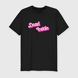 Футболка slim-fit Dead inside - barbie style, цвет: черный