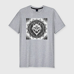 Футболка slim-fit Мандала-лиса, цвет: меланж
