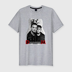 Футболка slim-fit Depeche Mode - Dave Gahan and Martin Gore, цвет: меланж