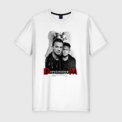 Мужская slim-футболка Depeche Mode - Dave Gahan and Martin Gore