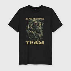 Мужская slim-футболка Rapid response team