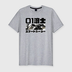 Мужская slim-футболка Взгляд самурая - Ghost of tsushima