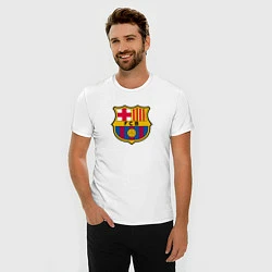 Футболка slim-fit Barcelona fc sport, цвет: белый — фото 2