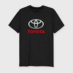 Футболка slim-fit Toyota sport auto brend, цвет: черный