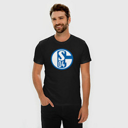 Футболка slim-fit Schalke 04 fc club, цвет: черный — фото 2