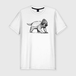 Футболка slim-fit Медоед модный, цвет: белый