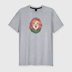 Футболка slim-fit Windranger ahegao 2к бог, цвет: меланж