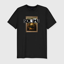 Мужская slim-футболка Аниме Мона Лиза