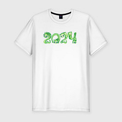 Мужская slim-футболка 2024 год дракона